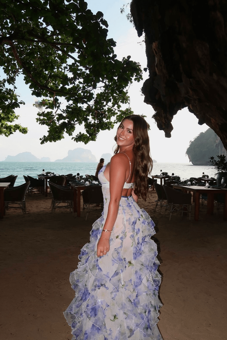 Olea Floral Ruffle Maxi Dress