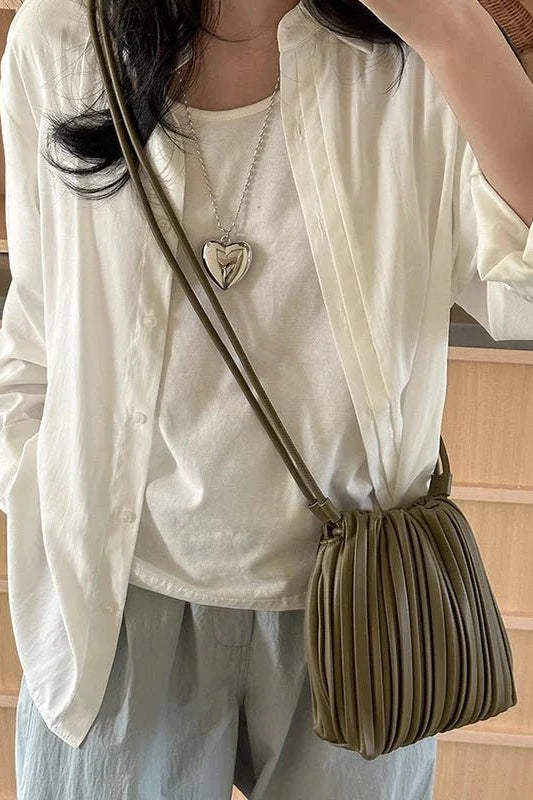 SOKYND Claudia Pleated Crossbody Bag BagSOKYND-629143-OLI-OS-52823Olive