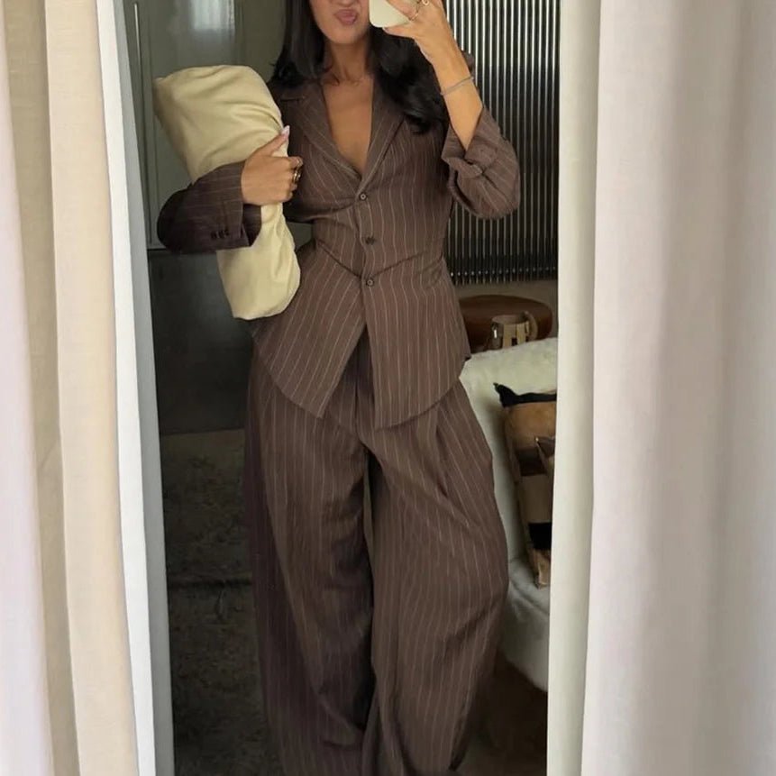 SOKYND Dorothy Pinstripe Pant Suit in Pants