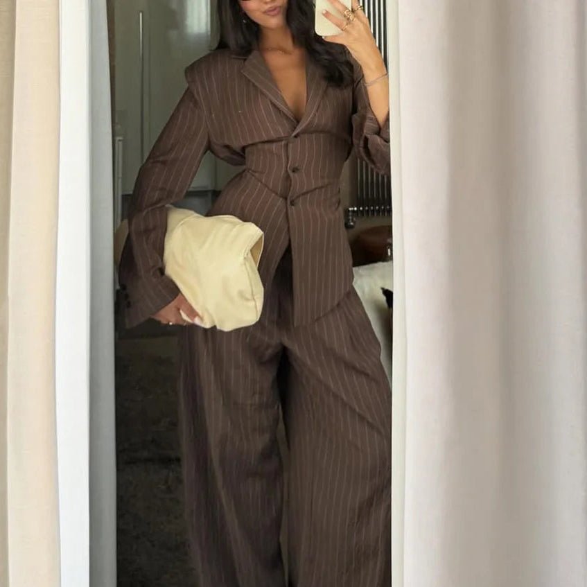 SOKYND Dorothy Pinstripe Pant Suit in Pants