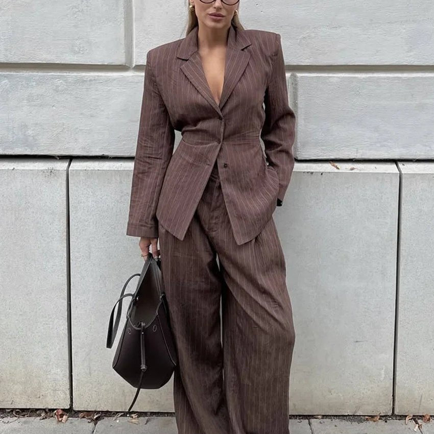 SOKYND Dorothy Pinstripe Pant Suit in Pants