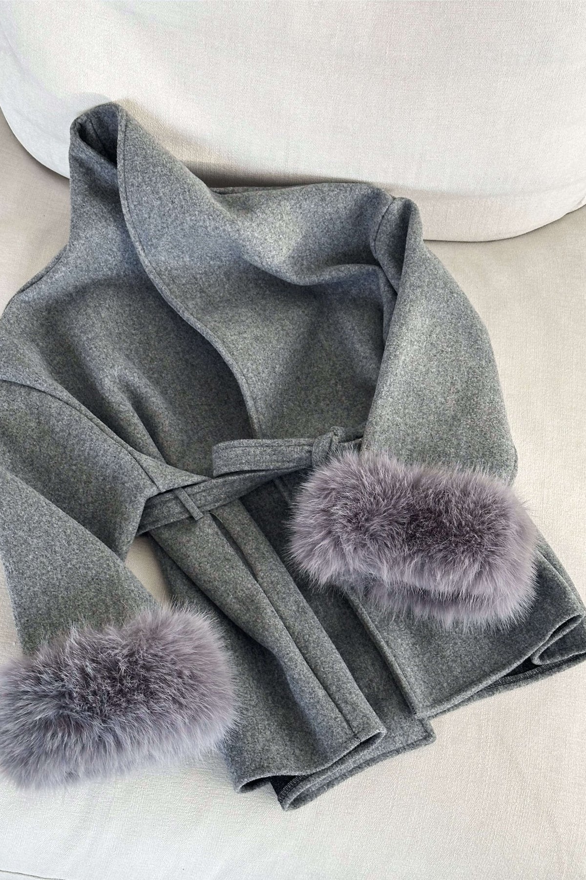 SOKYND Ellianna Faux Fur Coat Coats & JacketsCm1767356248751930600GrayS