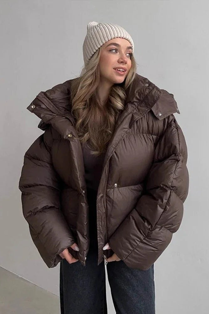 SOKYND Ellie Lightweight Puffer Jacket JacketSOKYND-336983-BRO-M-53559BrownM