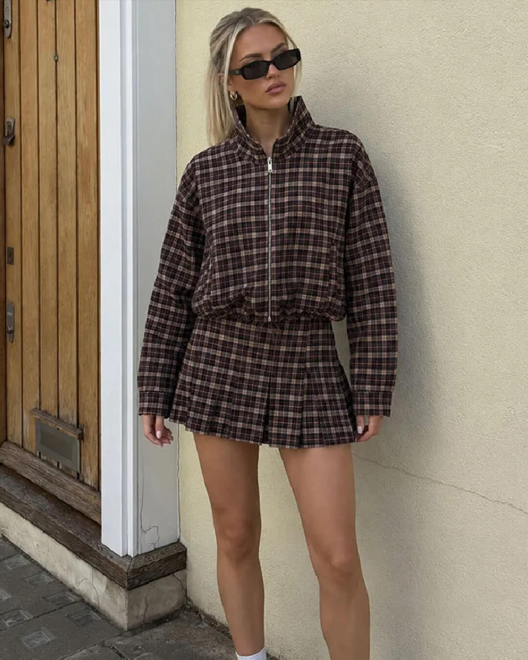 SOKYND Eva Checked Jacket & Skirt Set JacketSOKYND-588695-JAC-XS-95895Jacket OnlyXS