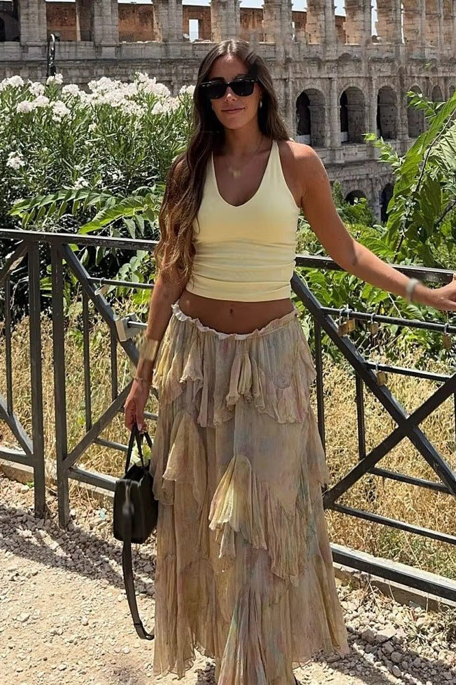 SOKYND Hannah Tiered Boho Maxi Skirt SkirtSOKYND-910295-M-OS-74775M