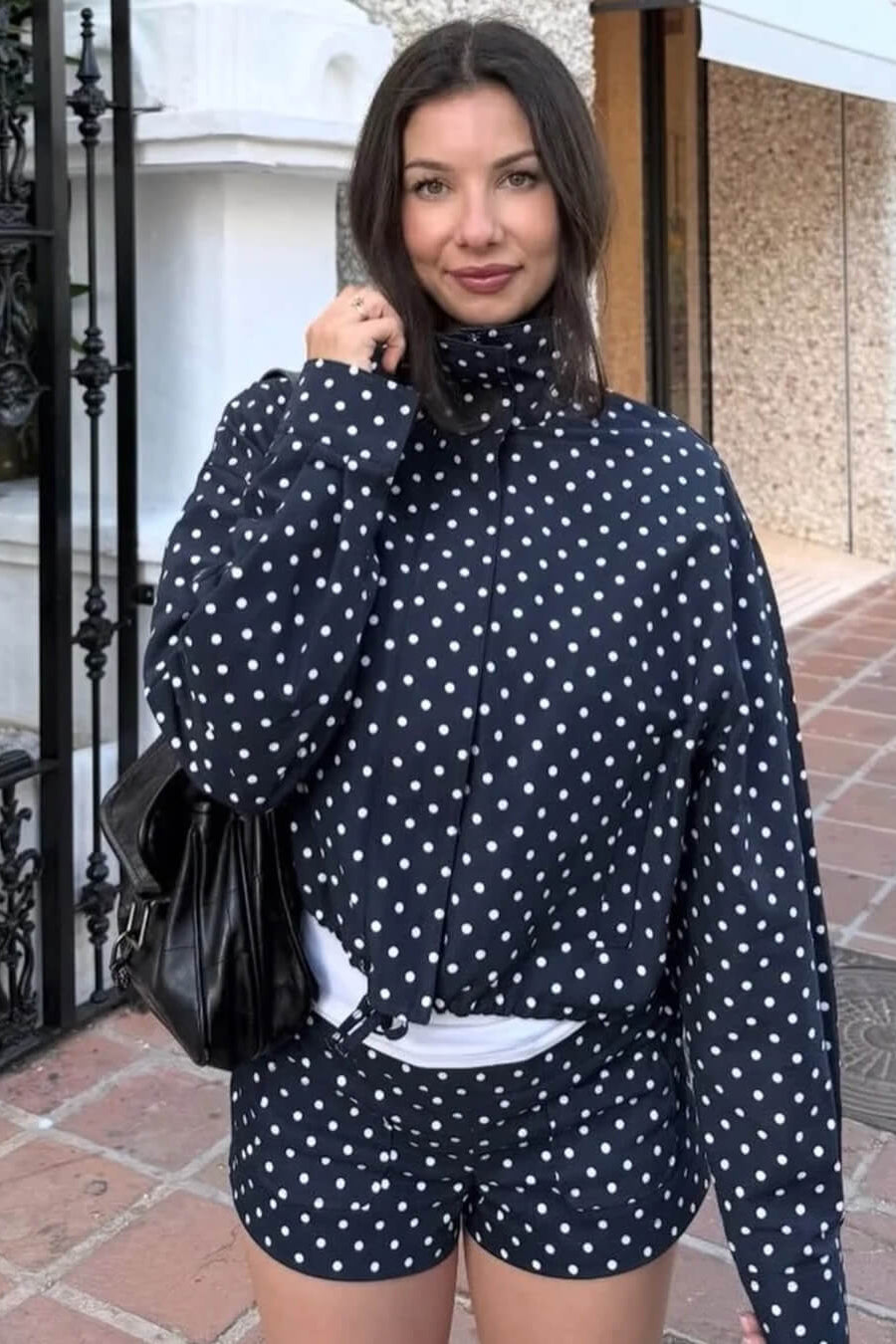 SOKYND Hera Polka Dot Jacket Coats & JacketsNz1774219786673837344BlackXS