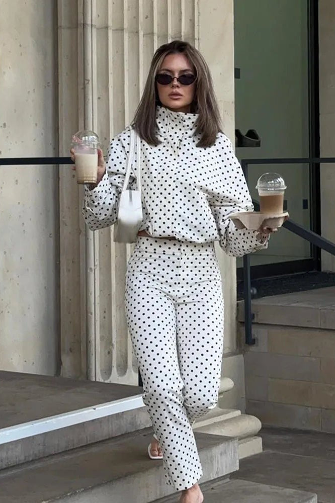 SOKYND Hera Polka Dot Jacket Coats & JacketsfQ1774219786673756173WhiteL