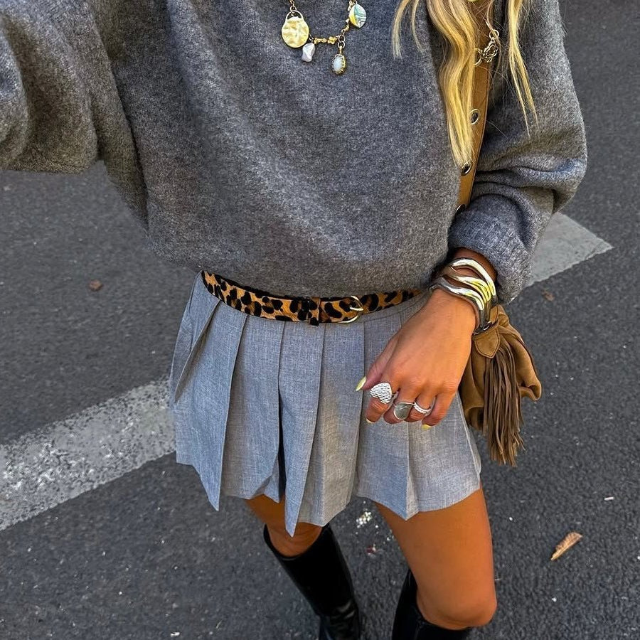 SOKYND Lara Ribbed Knit Sweater SweaterSOKYND-480535-S-GREY-96663GreyOne Size