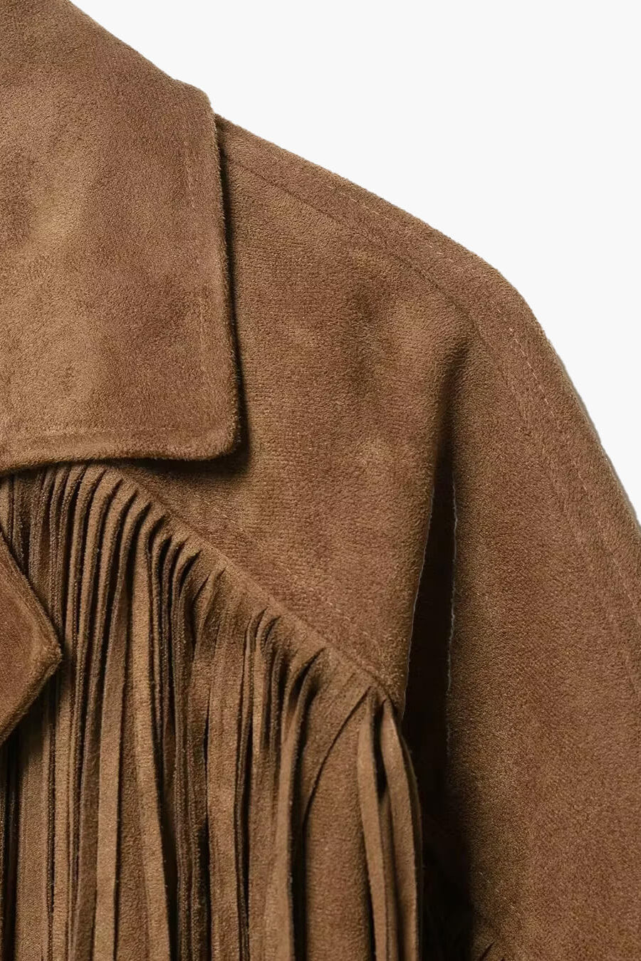 SOKYND Lucy Faux Suede Fringe Western Jacket JacketSOKYND-908375-BRO-XS-93847BrownXS