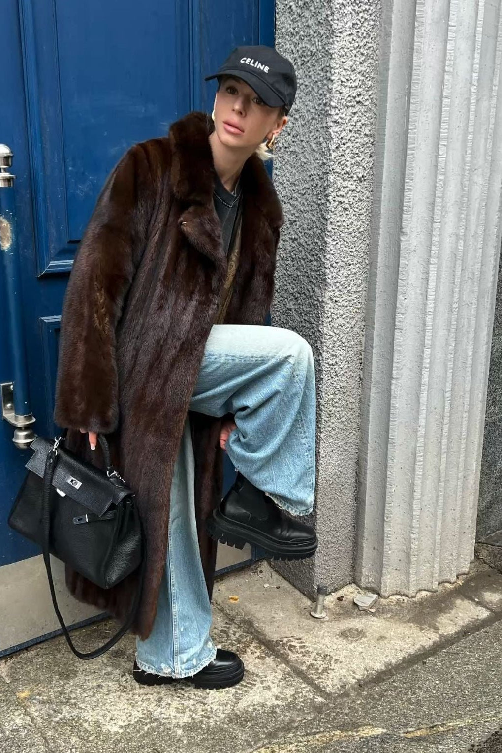 SOKYND Mina Faux Fur Maxi Coat Coats & JacketsgZ1767356248730320778LBrown