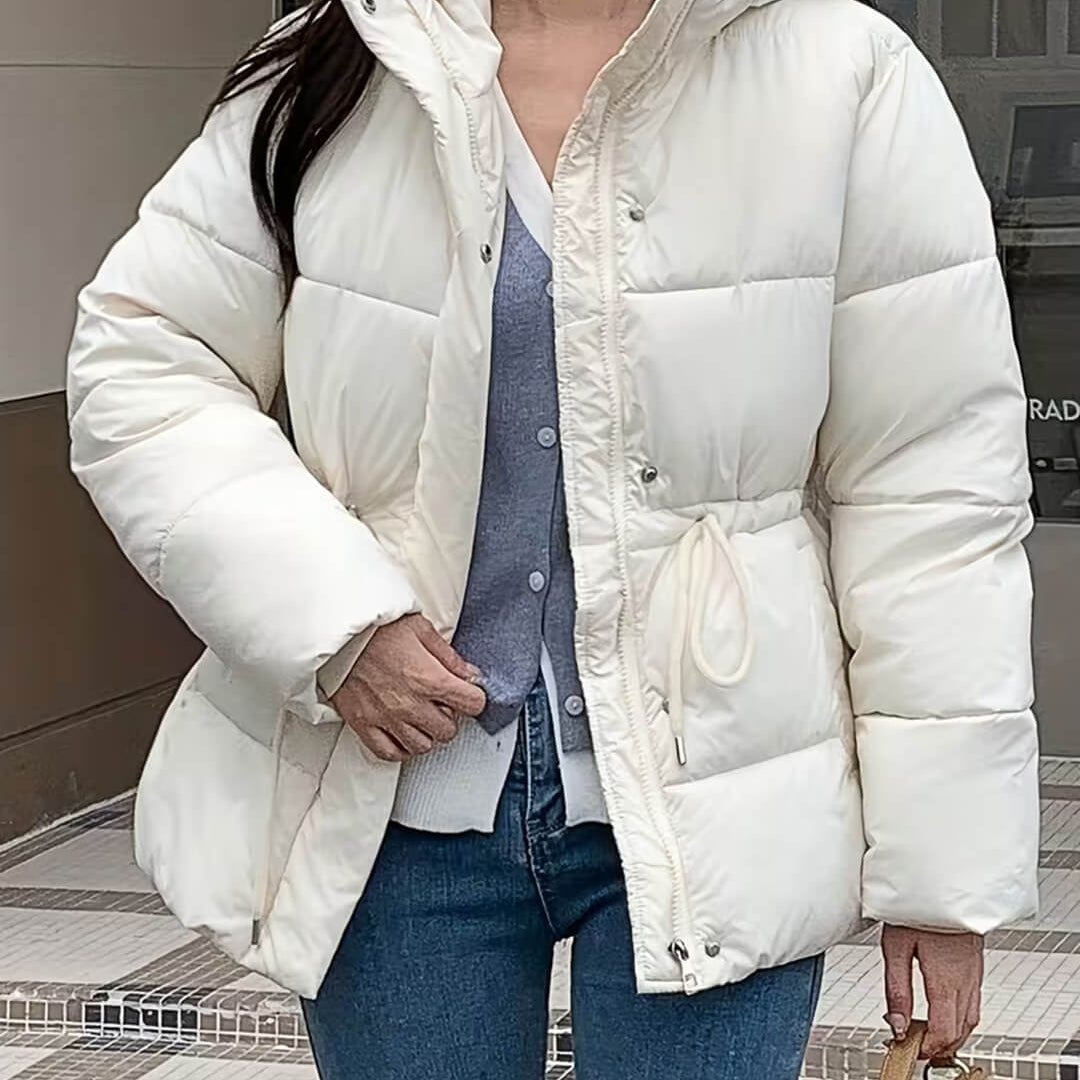 SOKYND Olivia Oversized Drawstring Waist Puffer Jacket JacketSOKYND-246423-PUR-S-34647WhiteS