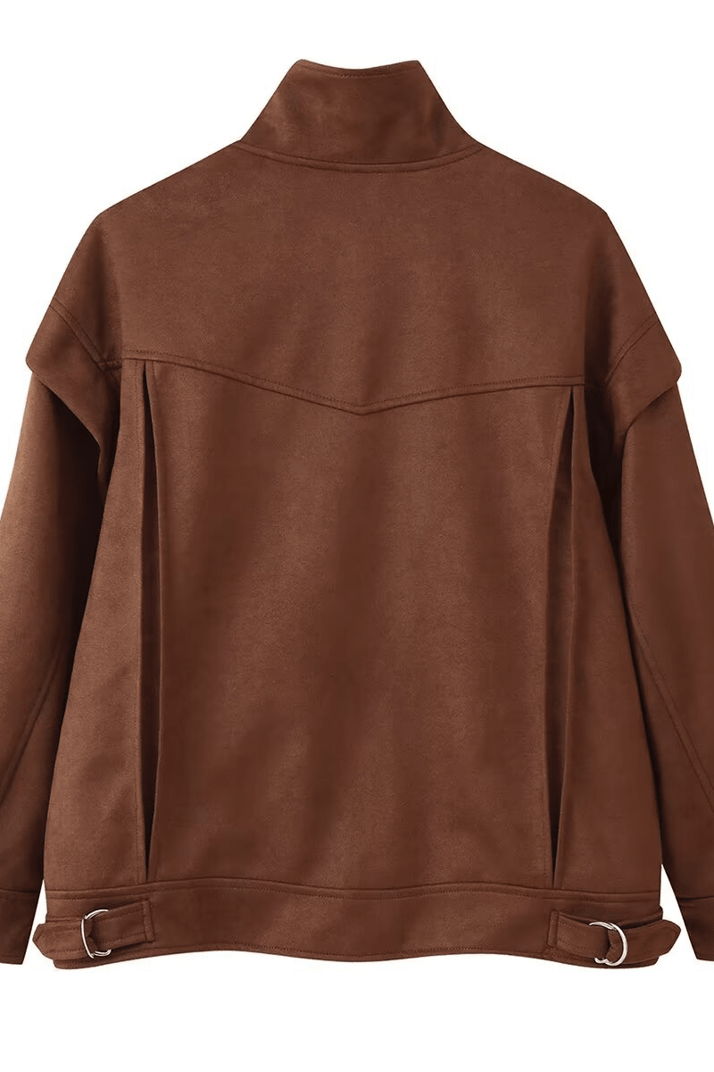 SOKYND Rachel Wide Shoulder Jacket JacketSOKYND-183191-BRO-S-24183BrownS