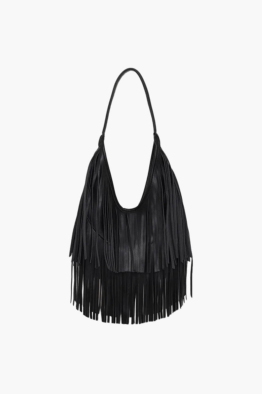 SOKYND Rebecca Tasseled Hobo Bag BagSOKYND-433687-BLA-OS-25591Black