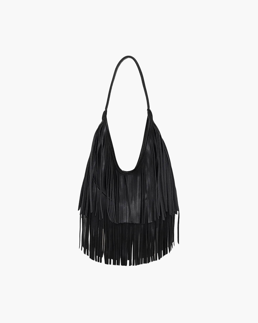 SOKYND Rebecca Tasseled Hobo Bag BagSOKYND-433687-BLA-OS-25591Black