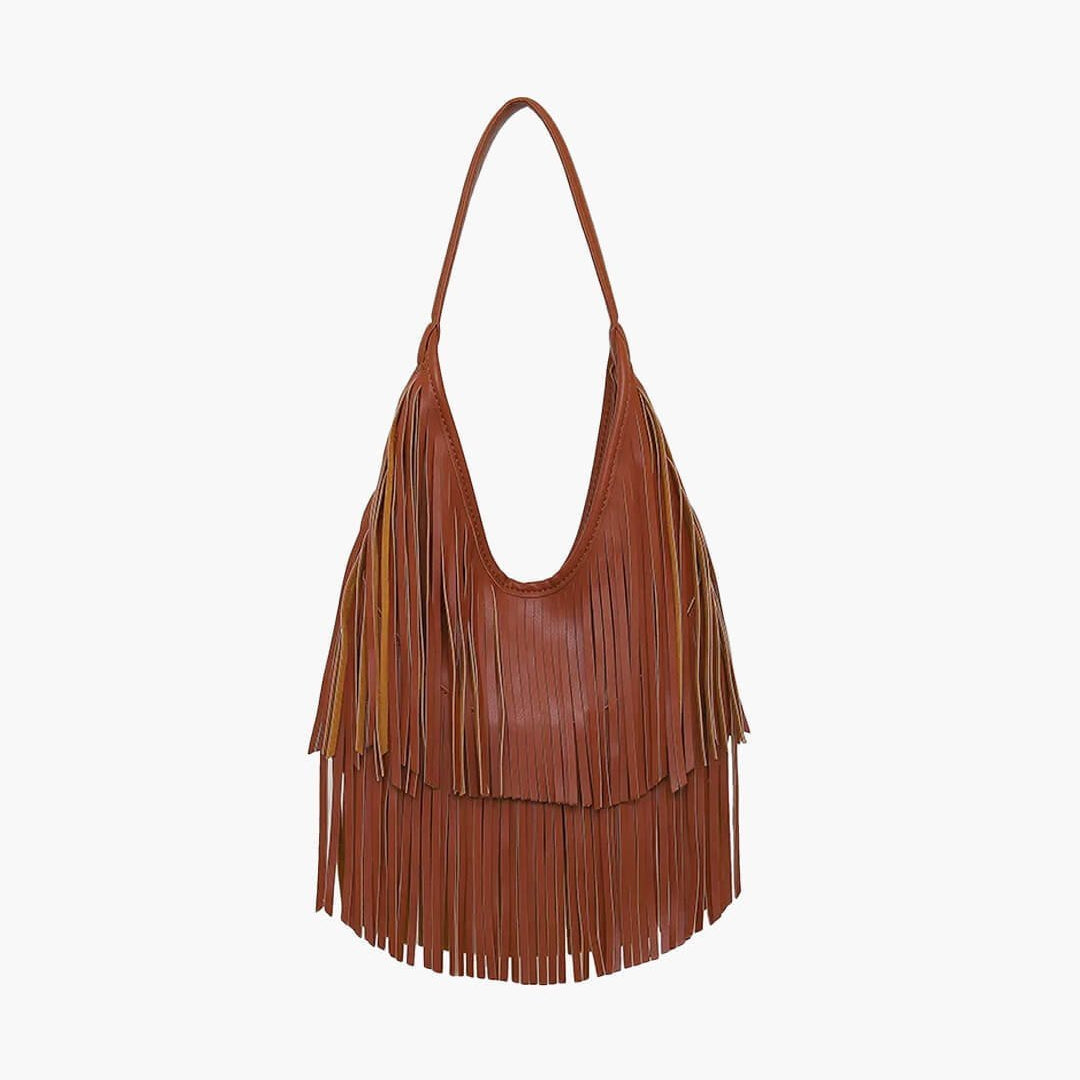 SOKYND Rebecca Tasseled Hobo Bag BagSOKYND-433687-BRO-OS-58359Brown