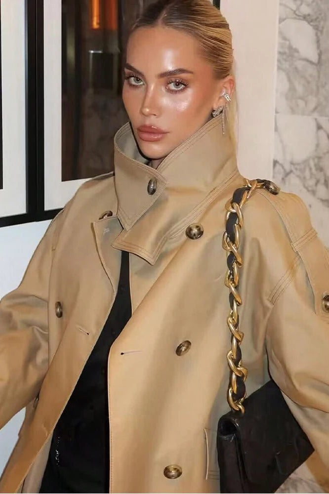 SOKYND Zoe Beige Double Breasted Trench CoatSOKYND-986391-BEI-M-56759BeigeM