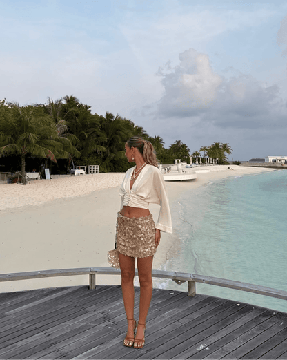 Dakota Sequin Beach Mini Skirt