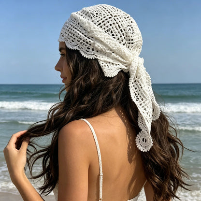 Indigo Bohemian Triangle Headscarf
