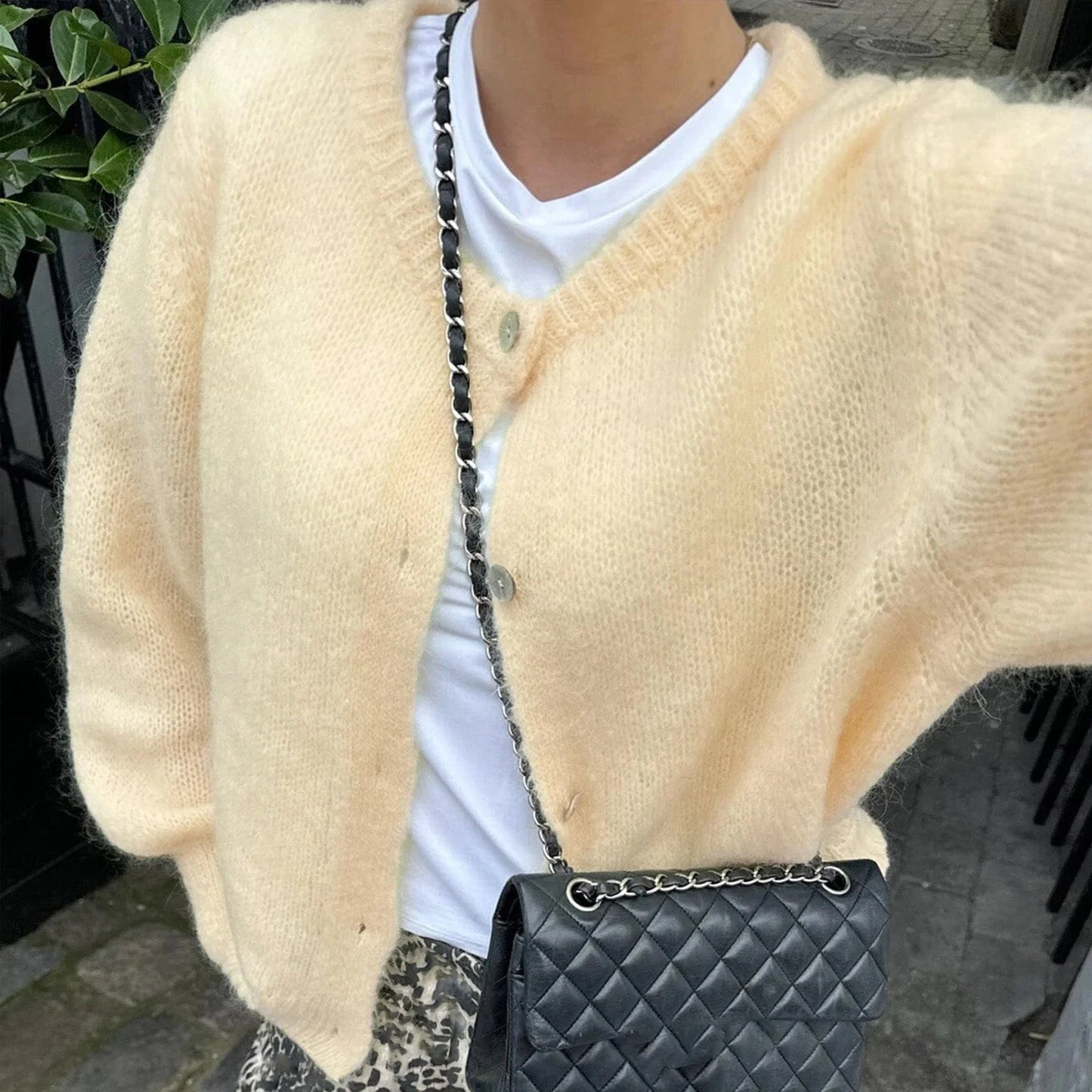 Nadia Oversized Fuzzy Knit Cardigan