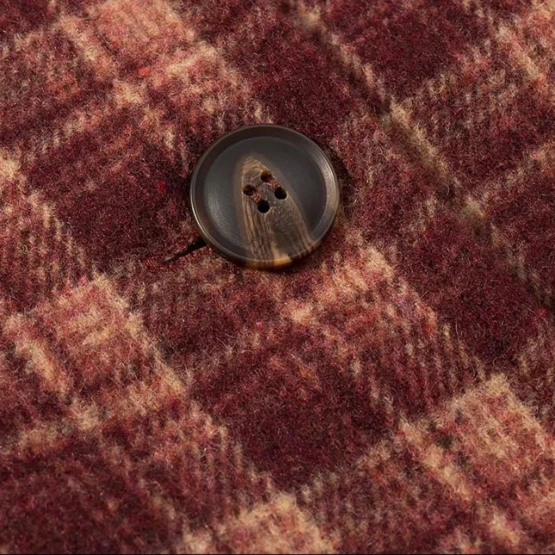 Jane Plaid Stand Collar Coat