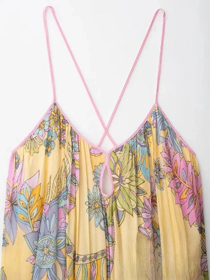 Jesse Floral Chiffon Cami Dress