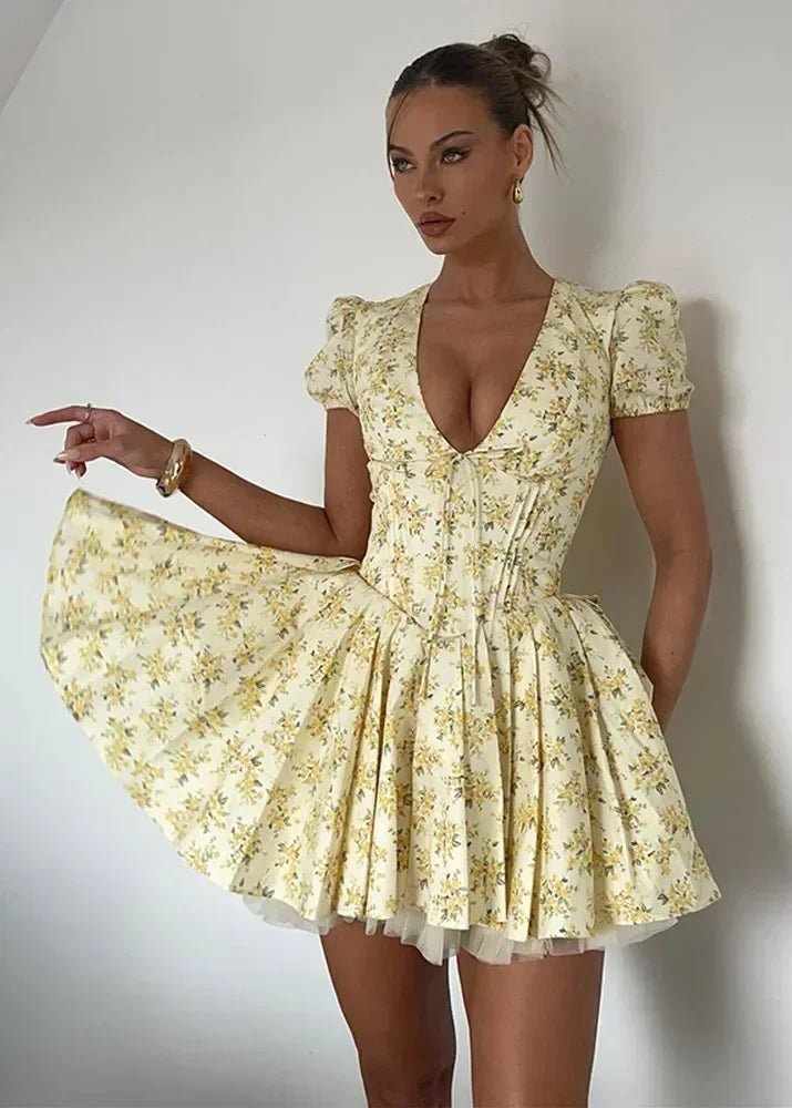 Anya V-Neck Mini Dress