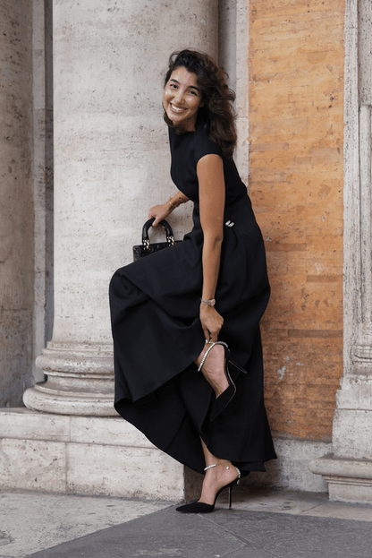 Ofelia Mock Neck Maxi Dress
