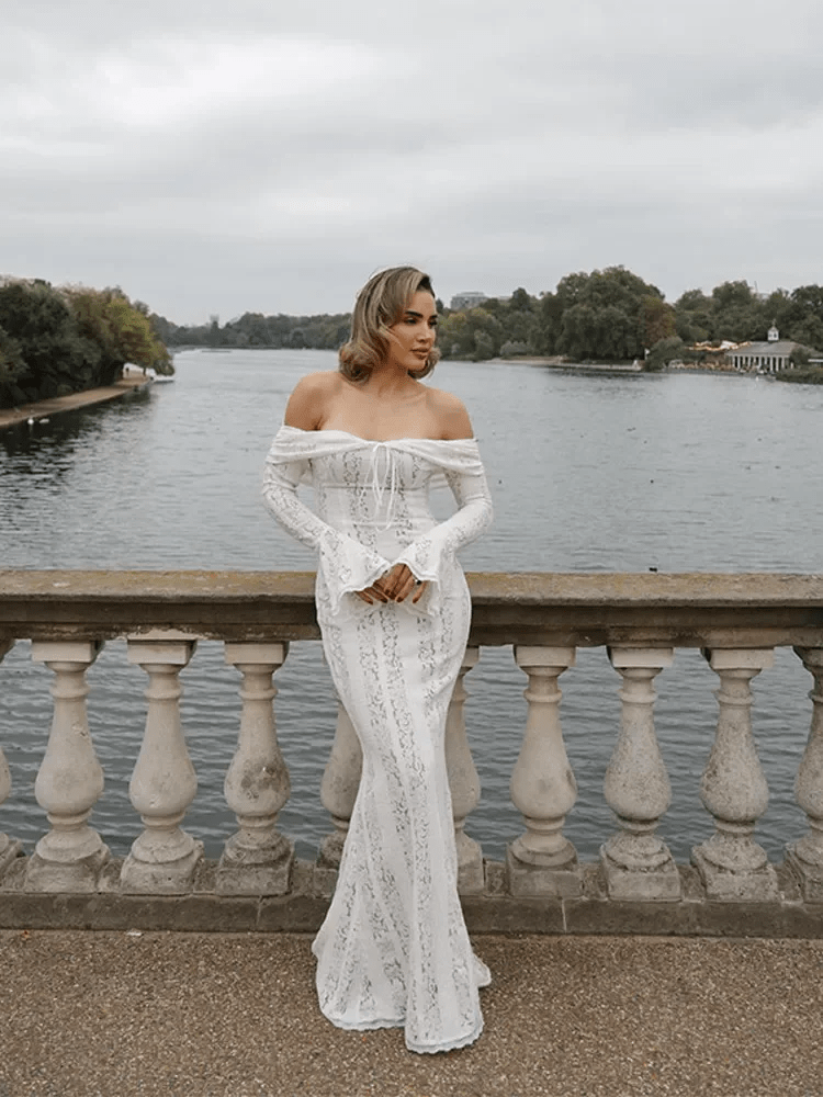 Maren Off-Shoulder Lace Maxi Dress