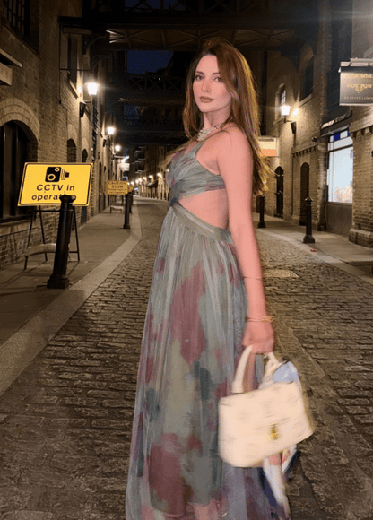 Briony Floral Mesh Maxi Dress