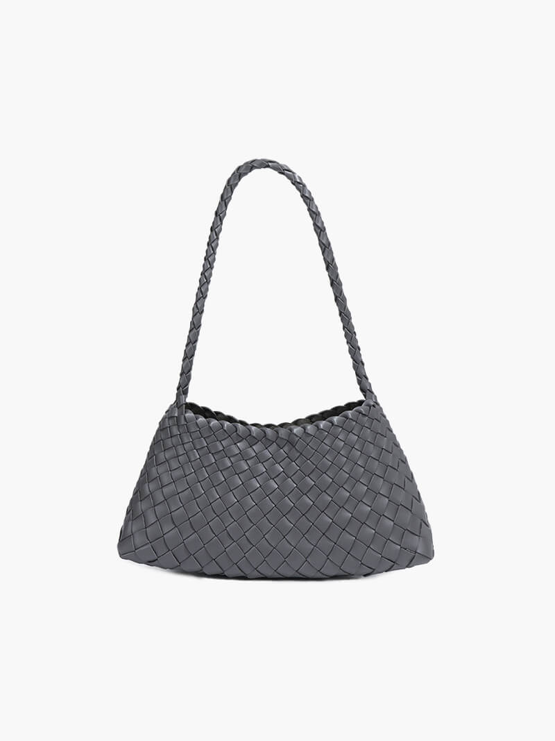 Sarah Vegan Leather Woven Bag Small