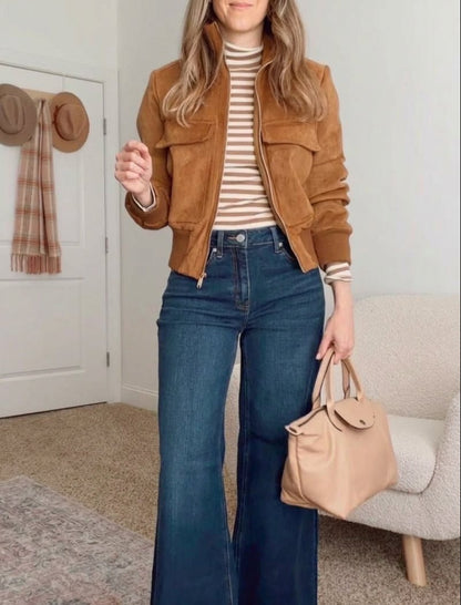 Amanda Cropped Bomber Jacket
