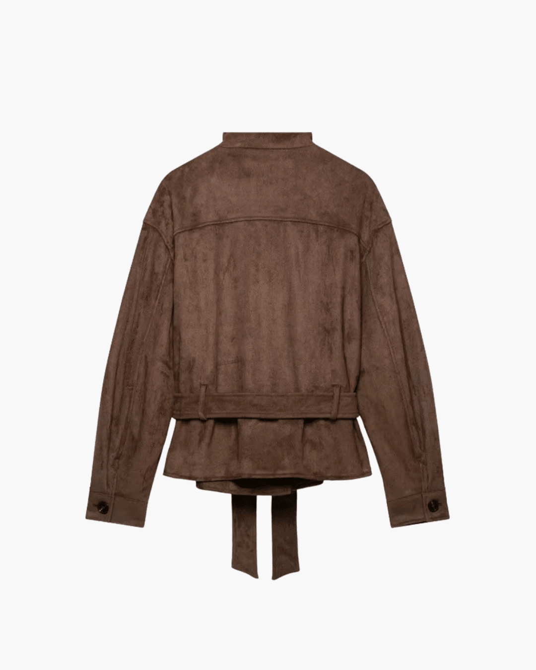Sarah Faux Suede Lace Up Jacket