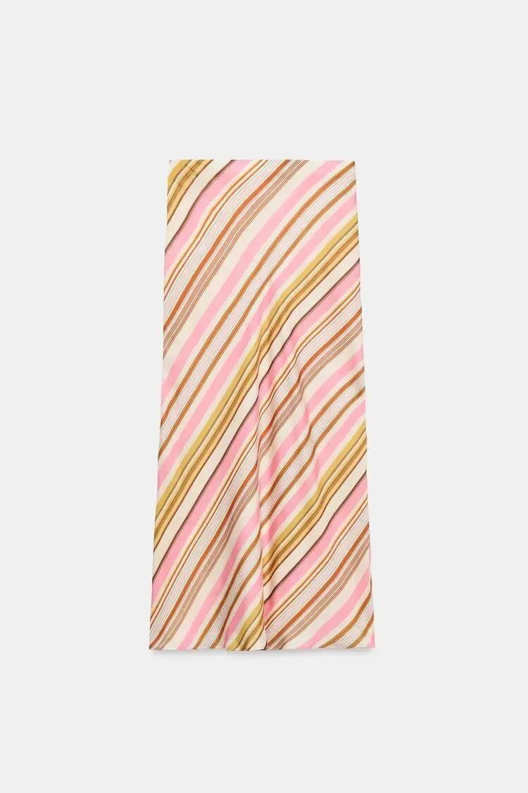 Meredith Bohemian Striped Satin Set