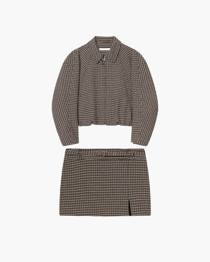 Hannah Houndstooth Zip Jacket