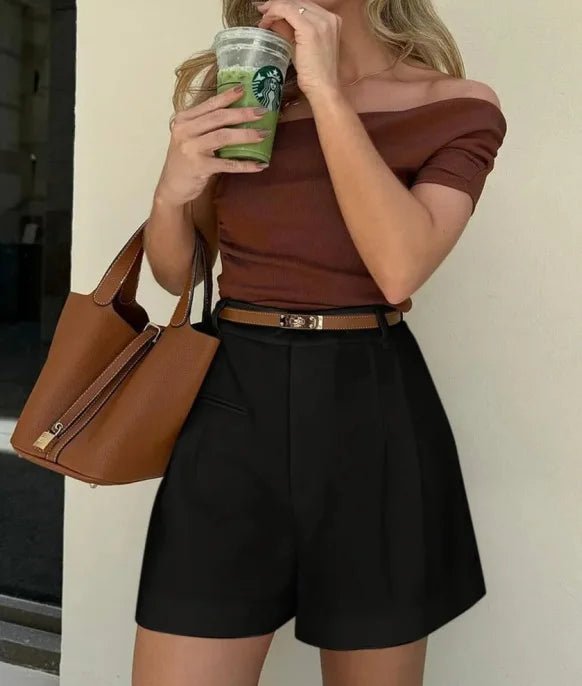 Sophia High-Waisted Tailored Shorts