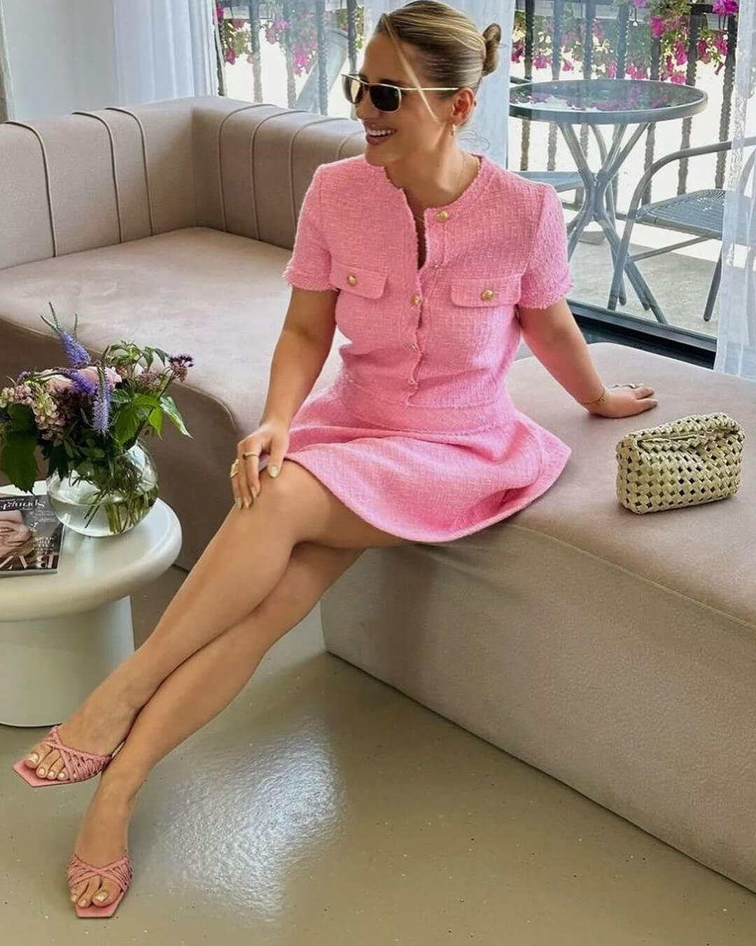 SOKYND Adelina Slim Fit Summer Dress DressPinkS
