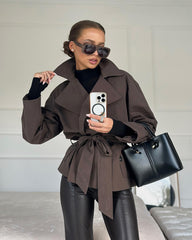 Aliya Belted Short Trench Coat