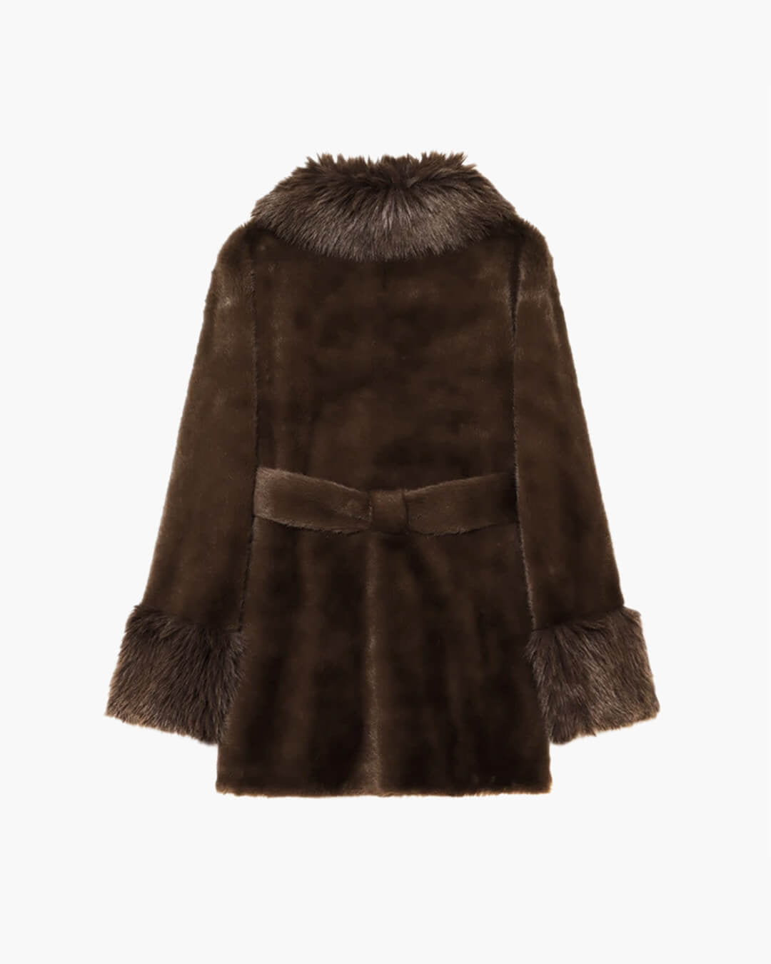 SOKYND Amanda Belted Faux Fur Coat CoatSOKYND-207447-BRO-L-95639Dark BrownL