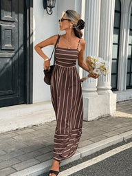 Clara Striped Linen Slip Dress