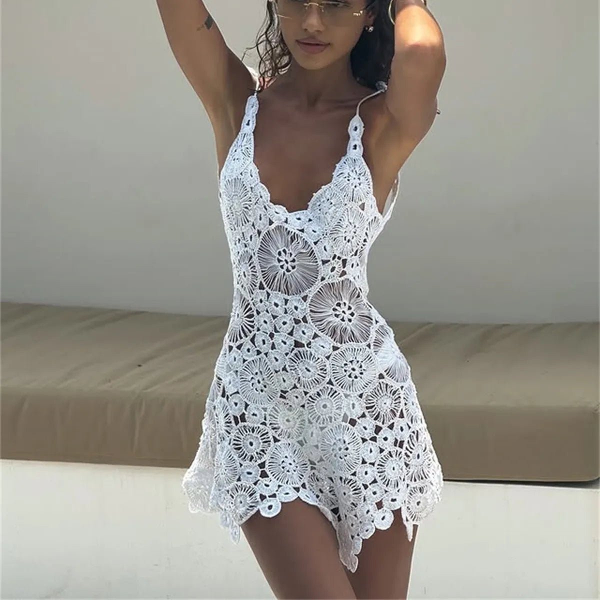 SOKYND Amelie Crochet Beach Dress DressSOKYND-820567-DEF-OS-02551WhiteS