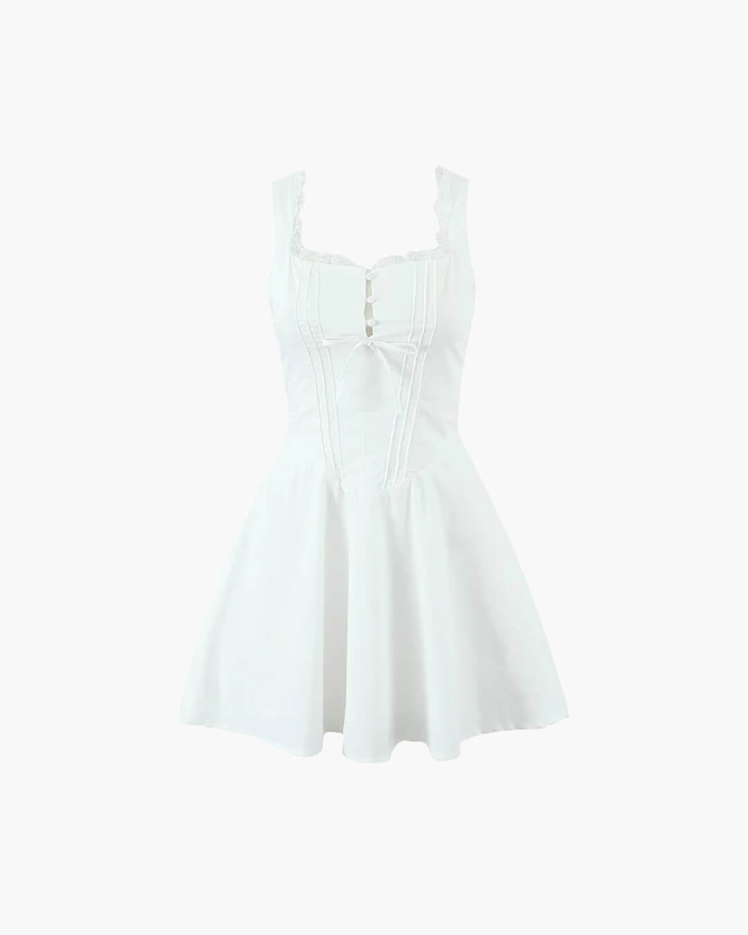 SOKYND Anikka Sleeveless Lace Up Back Dress Dresses1005008269228899-;ut1772479400887289693WhiteS