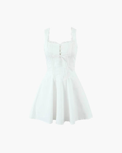 SOKYND Anikka Sleeveless Lace Up Back Dress Dresses1005008269228899-;ut1772479400887289693WhiteS