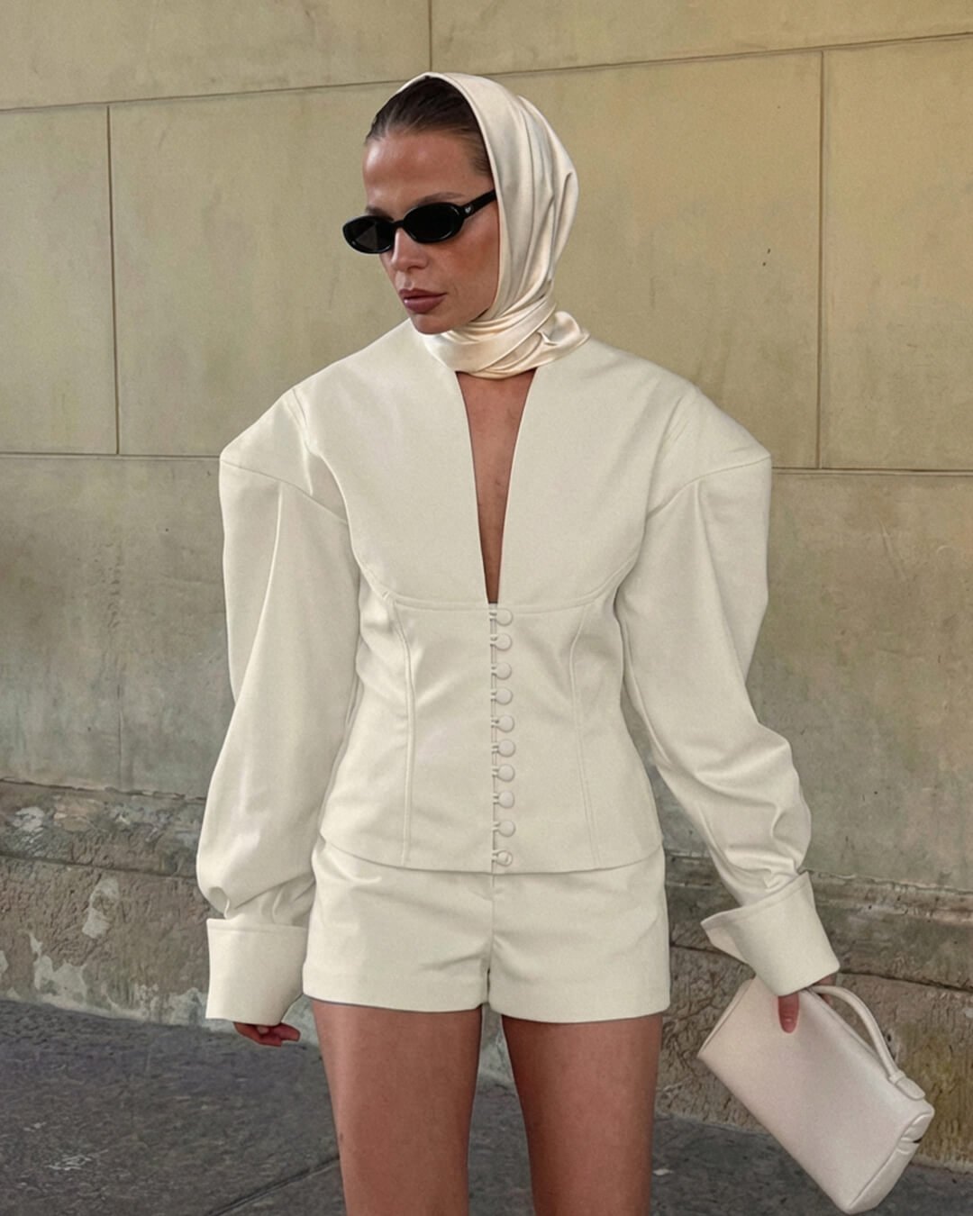 SOKYND Ashley Cinched - Waist Blazer Shorts Set Matching SetsFm1772777205924604011SetM