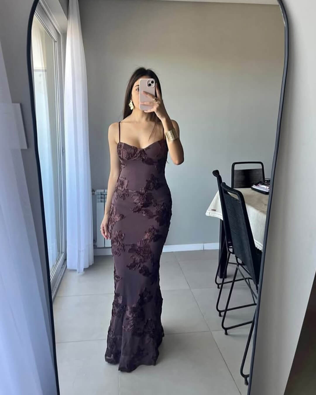 Clara Tie-Back Evening Dress