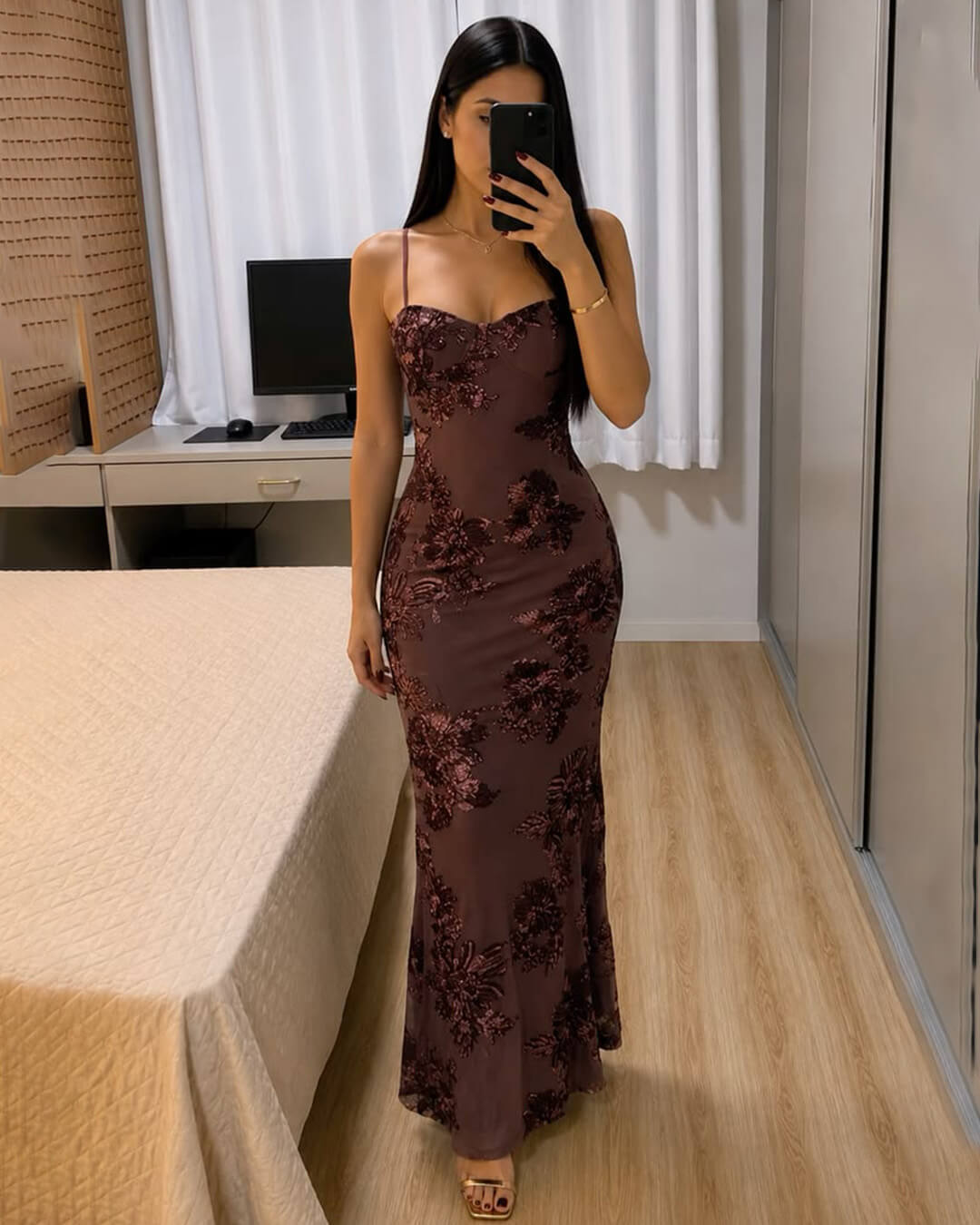 Clara Tie-Back Evening Dress