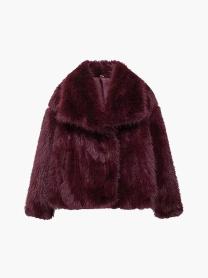 SOKYND Carley Faux Fur Coat Coats & JacketszN1767356248744829631BlackS