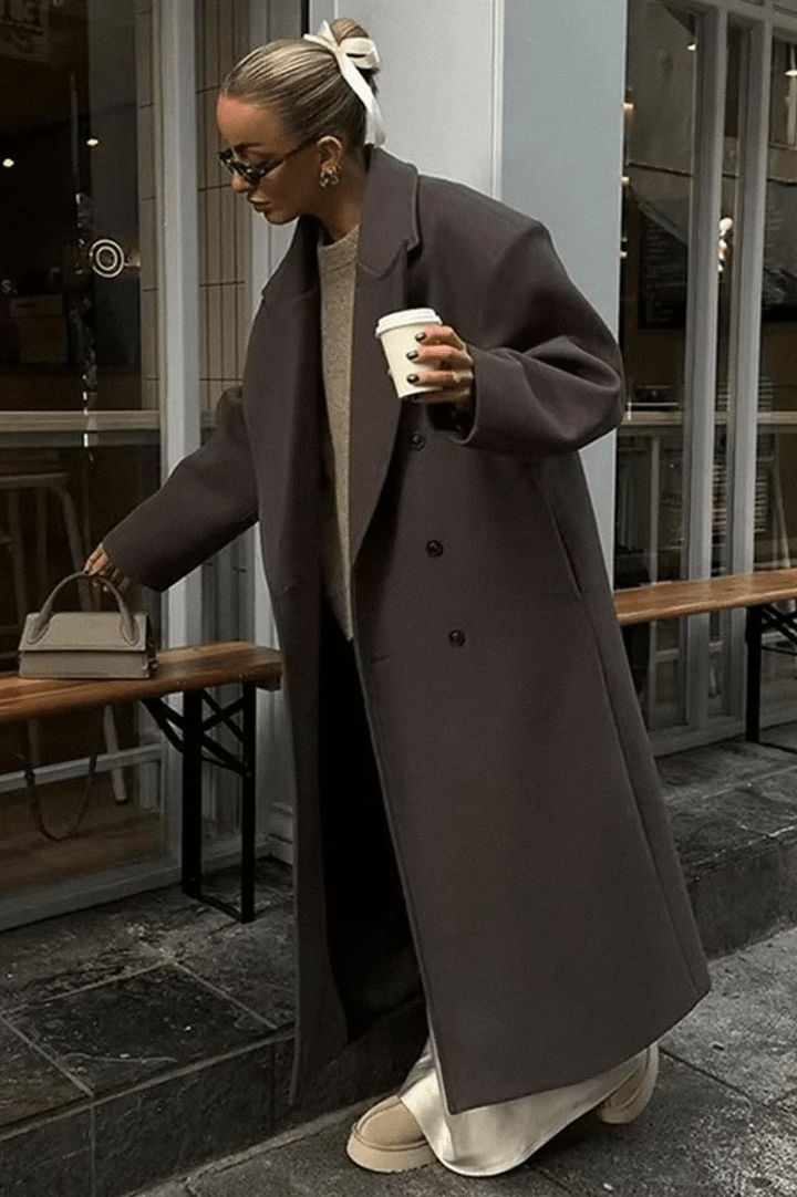 SOKYND Charlene Maxi Coat Coats & JacketsgU1767625273833505739BrownL