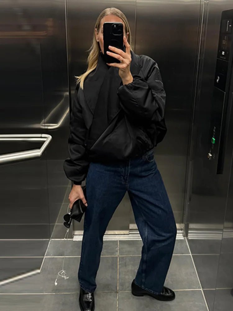 SOKYND Claudia Oversized Bomber Jacket JacketSOKYND-458519-BLA-M-94359BlackM