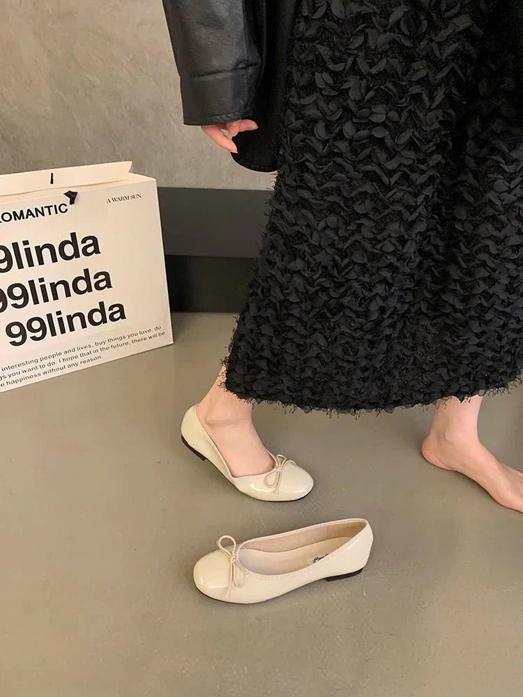 SOKYND Delphine Bowtie Ballet Flats ShoesBlack35
