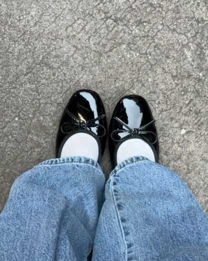 SOKYND Delphine Bowtie Ballet Flats ShoesBlack35
